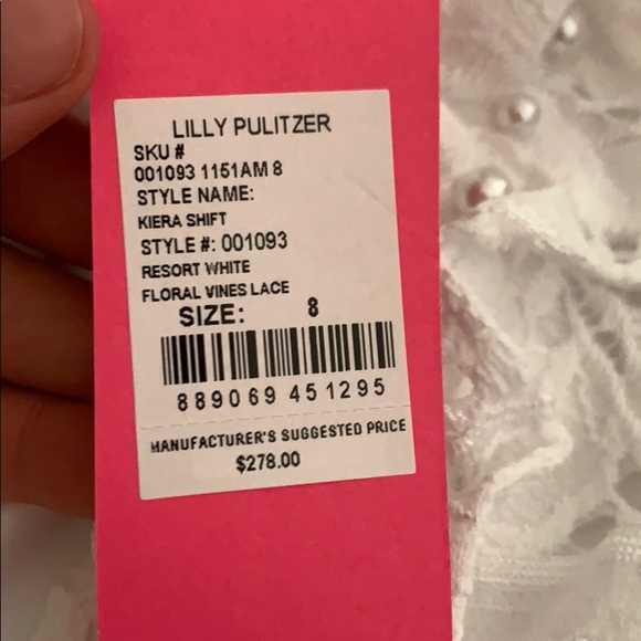 Lilly Pulitzer Kiera shift floral vines lace sz 8 - Picture 4 of 6